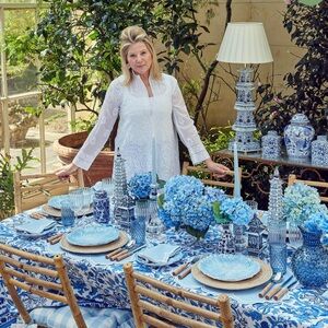 ❤️ Mrs. Alice - SERENA CORNFLOWER BLUE PLACEMATS & NAPKINS (SET OF 4)